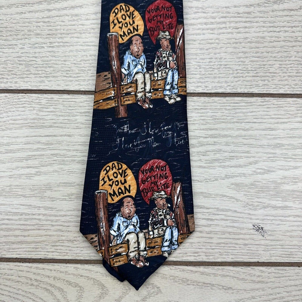Vintage Budweiser 1996 Tie Dad I Love You Man Your Not Getting My Bud Lite NEW